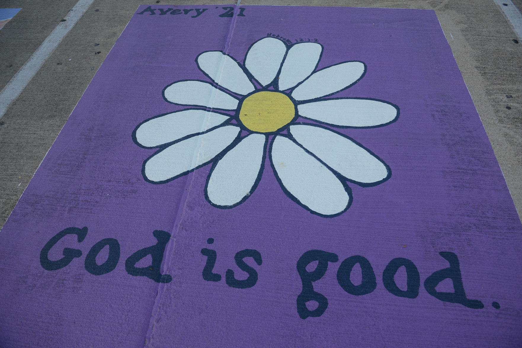 A&M Consolidated HS painted parking spots